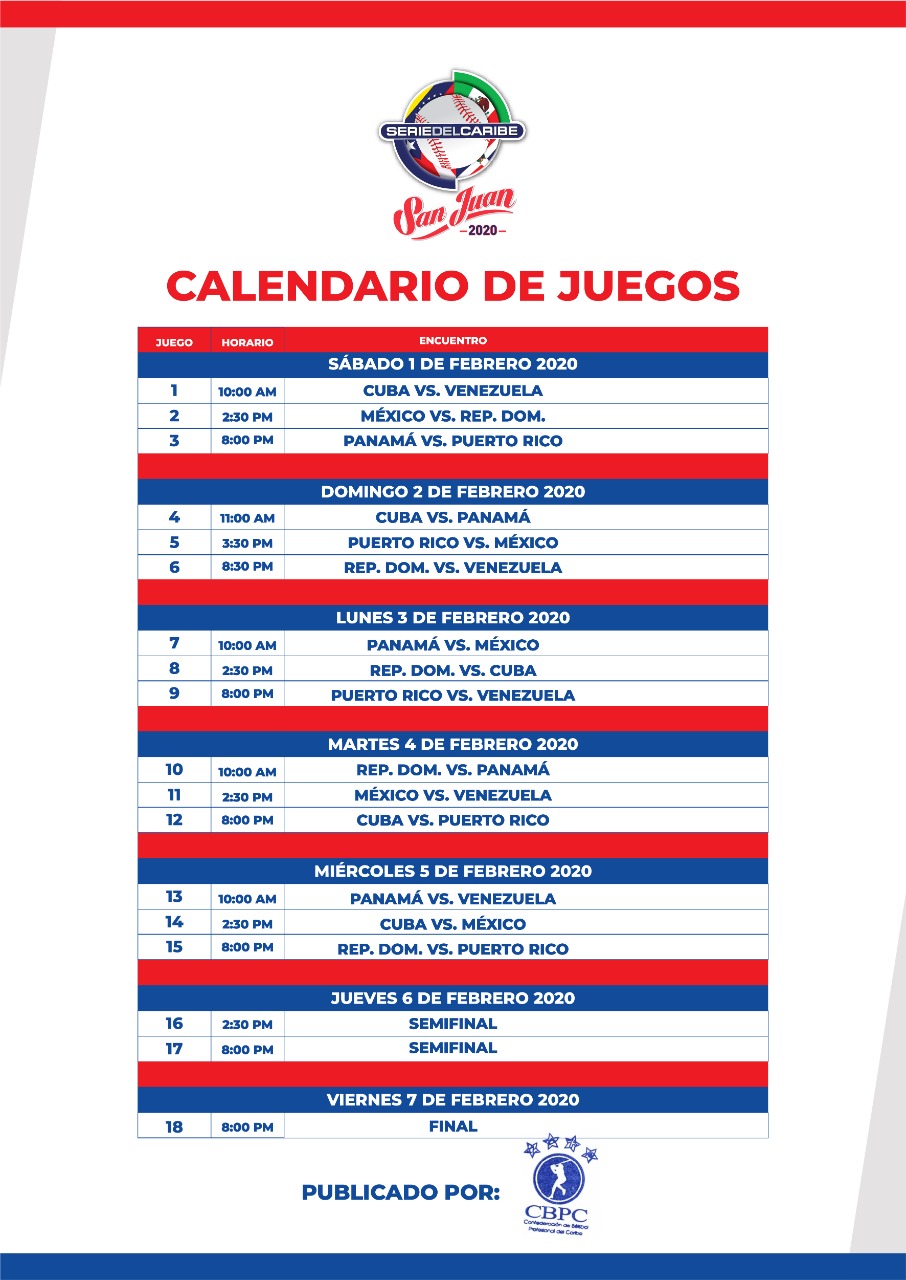 Serie del Caribe de béisbol ya tiene calendario oficial