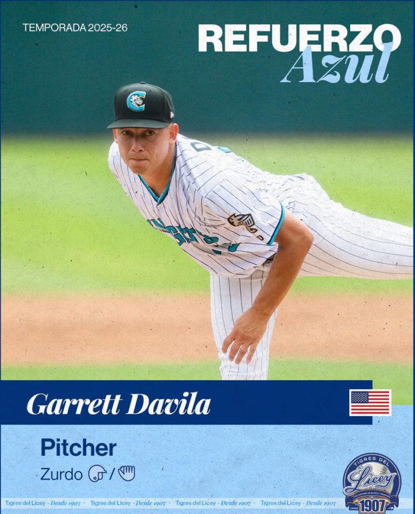 Licey contrata a Garrett Davila como refuerzo Licey contrata a Garrett Davila como refuerzo