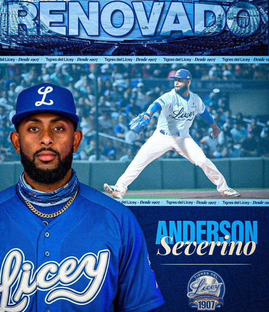 Licey retiene al relevista zurdo Anderson Severino