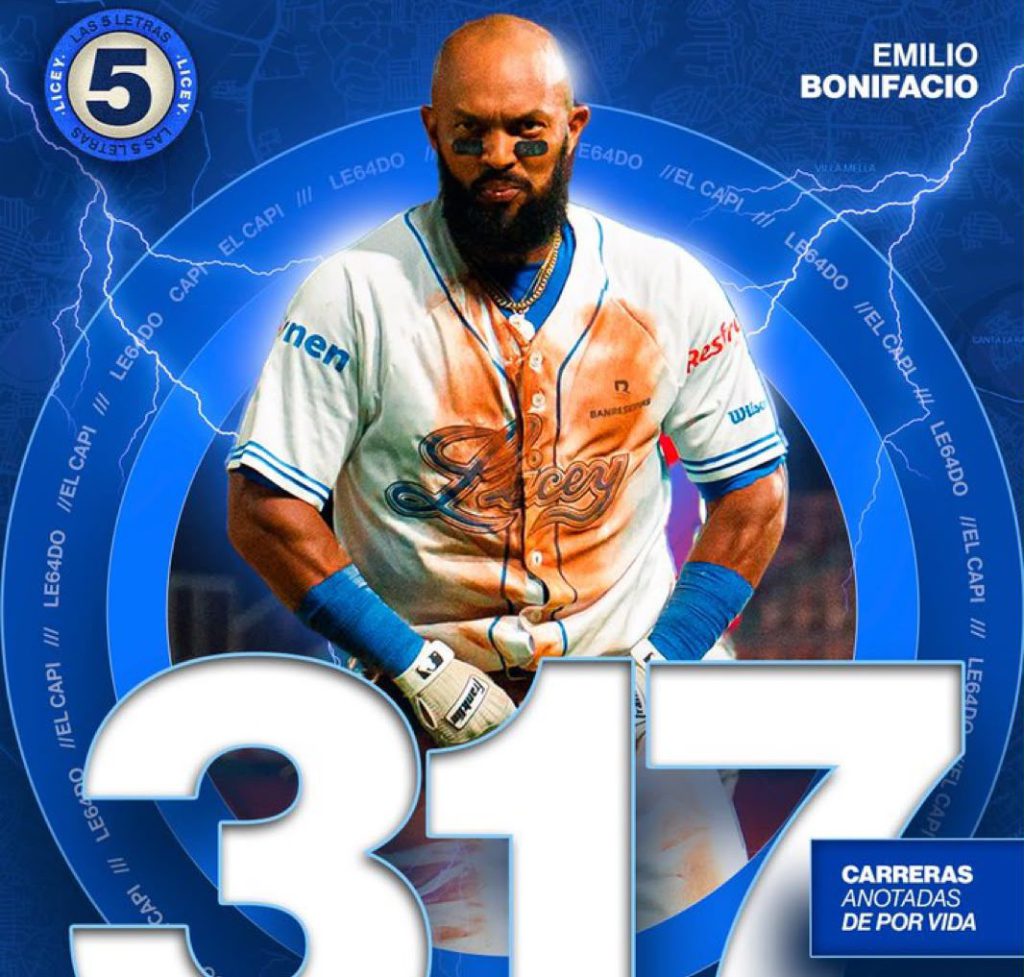 ¡HISTÓRICO! Bonifacio es el nuevo rey de anotadas del Licey ¡HISTÓRICO! Bonifacio es el nuevo rey de anotadas del Licey